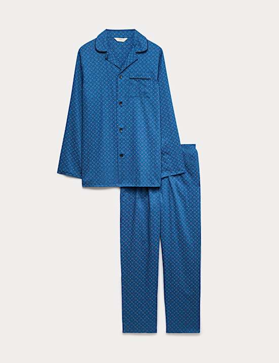 Ensemble pyjama 100 % coton &agrave; imprim&eacute; foulard fleuri