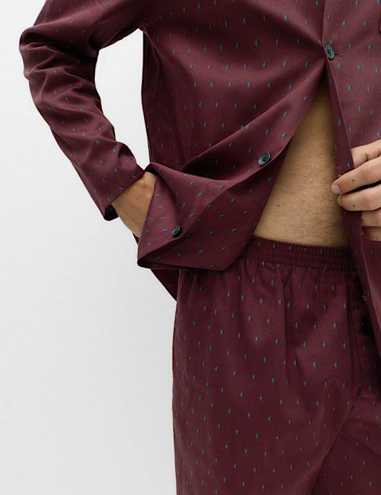 Ensemble pyjama 100 % coton &agrave; imprim&eacute; foulard fleuri