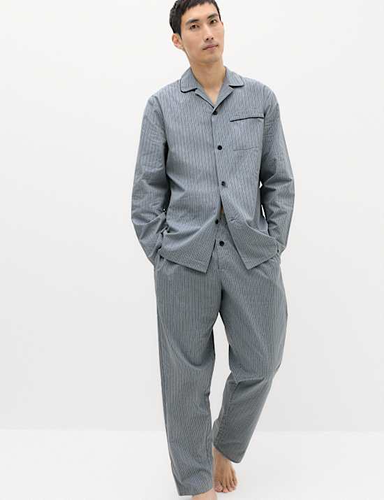 Ensemble pyjama 100 % coton &agrave; rayures