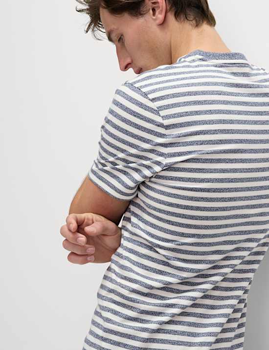 Pure Cotton Striped T-Shirt