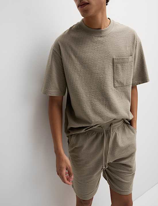 Cotton Rich Textured Loungewear Top