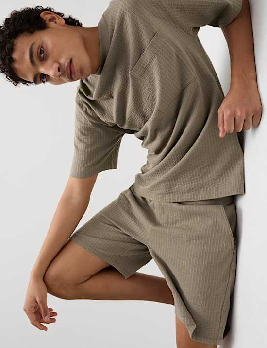 Cotton Rich Textured Loungewear Top