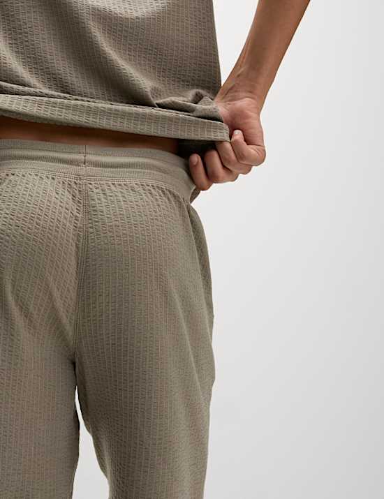 Cotton Rich Striped Lounge Shorts