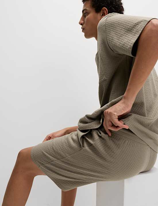 Cotton Rich Striped Lounge Shorts