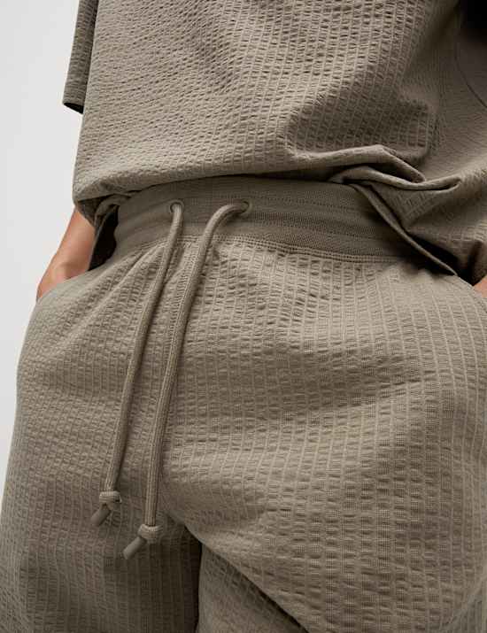 Cotton Rich Striped Lounge Shorts