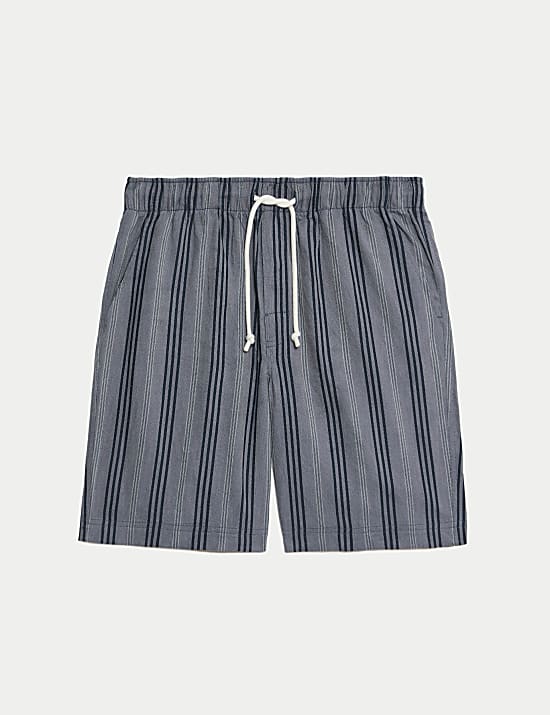 Pure Cotton Striped Loungewear Shorts