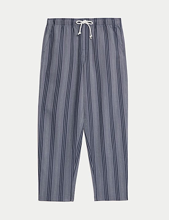 Bas confortable 100 % coton à rayures