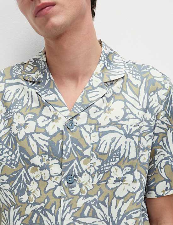 Pure Cotton Tropical Print Pyjama Set