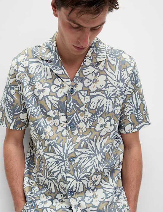 Pure Cotton Tropical Print Pyjama Set