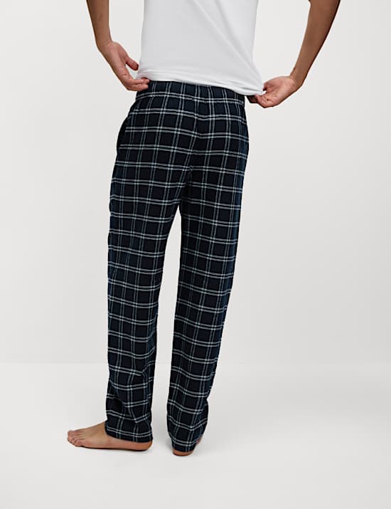 Pure Cotton Checked Pyjama Bottoms