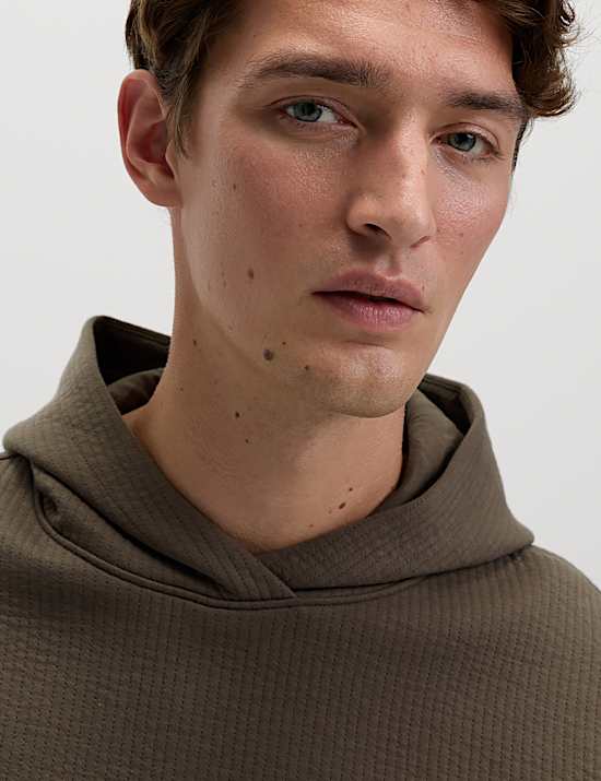 Cotton Rich Quilted Hoodie