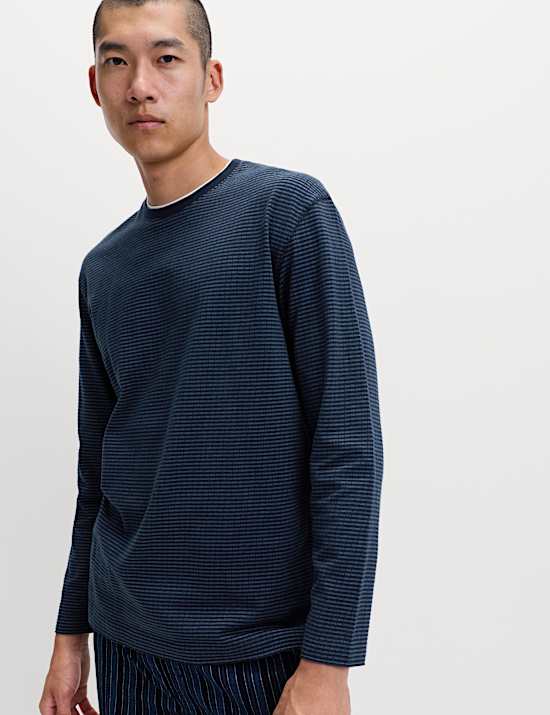 Zuiver katoenen comfortabele top met structuur