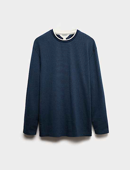 Zuiver katoenen comfortabele top met structuur