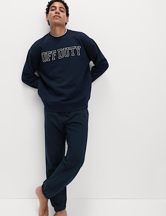 Cotton Rich Off Duty Loungewear Sweatshirt
