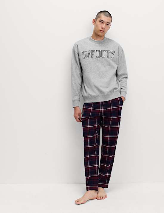 Cotton Rich Off Duty Loungewear Sweatshirt