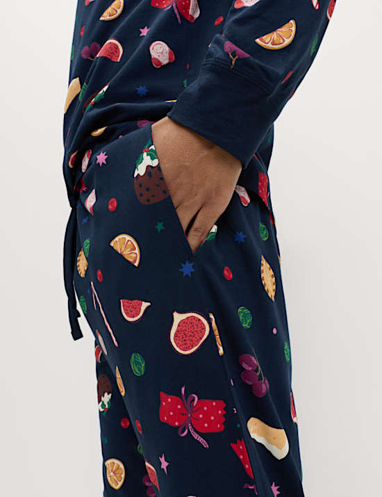 Pure Cotton Family Christmas Food Pyjama Set