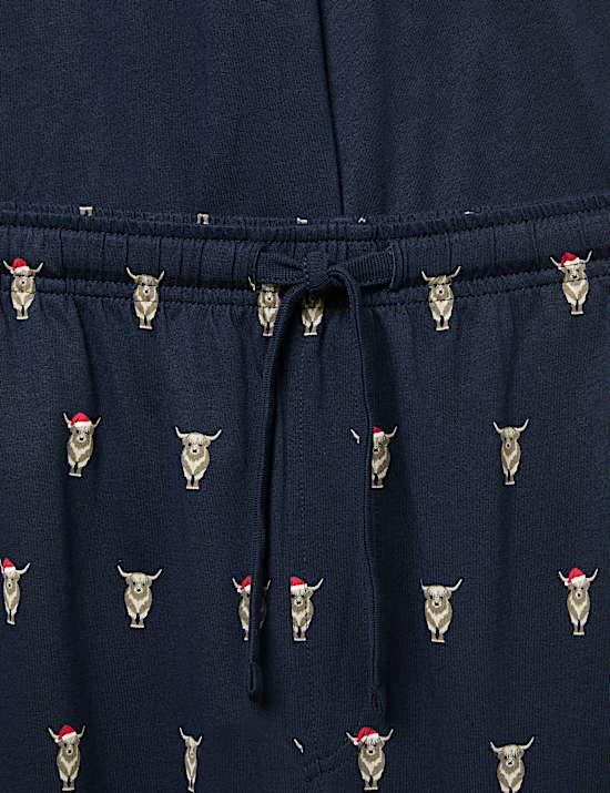 Pure Cotton Highland Cow Christmas Pyjamas