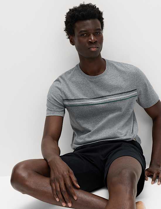 Gestreept pyjamashirt van puur katoen