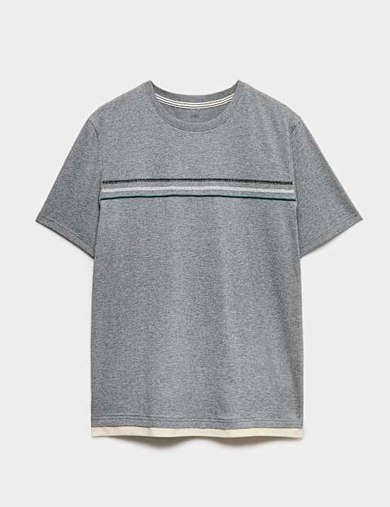 Gestreept pyjamashirt van puur katoen