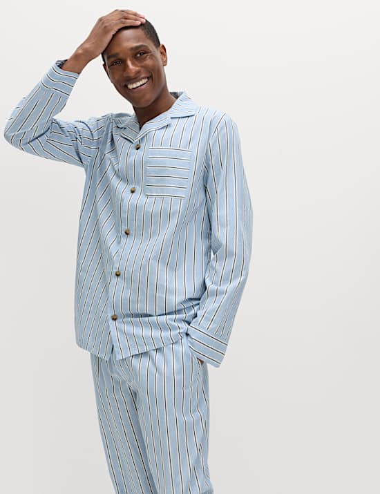 Pure Cotton Striped Pyjama Top