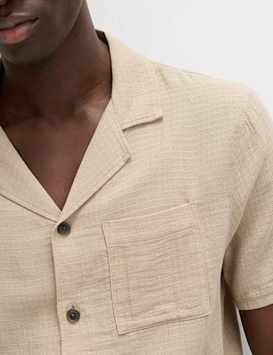 Pure Cotton Textured Loungewear Top
