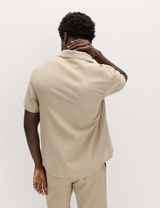 Pure Cotton Textured Loungewear Top