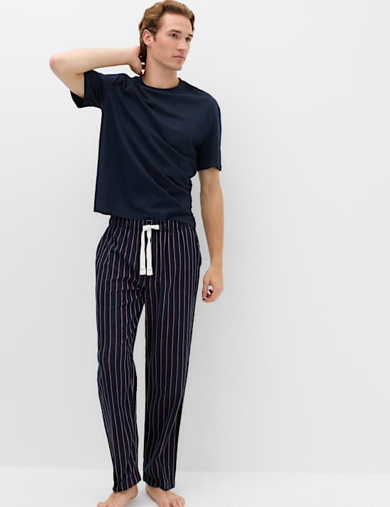 Pure Cotton Striped Pyjama Bottoms