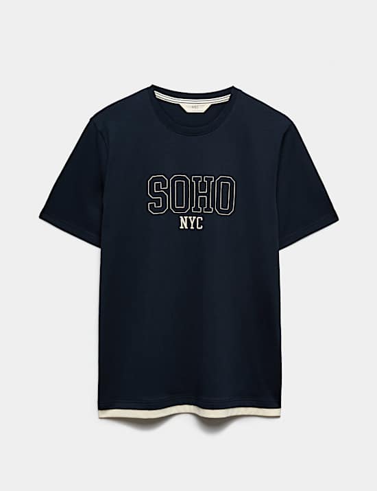 Pure Cotton Soho NYC Graphic Loungewear Top