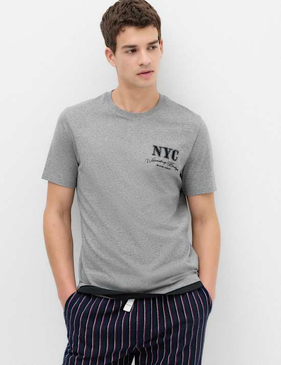 Pure Cotton NYC Graphic Loungewear Top