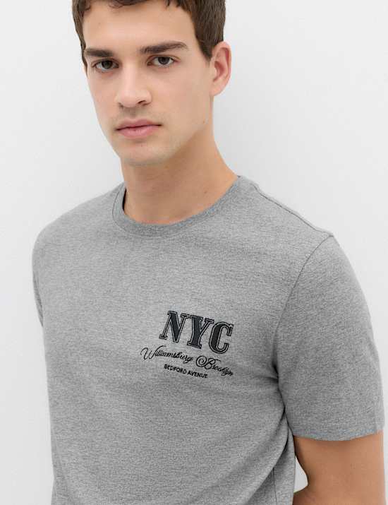 Pure Cotton NYC Graphic Loungewear Top