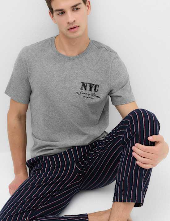 Pure Cotton NYC Graphic Loungewear Top