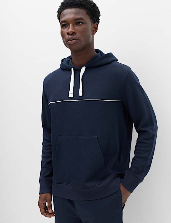 Cotton Rich Ribbed Hoodie