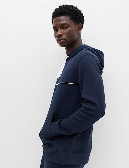 Cotton Rich Ribbed Hoodie