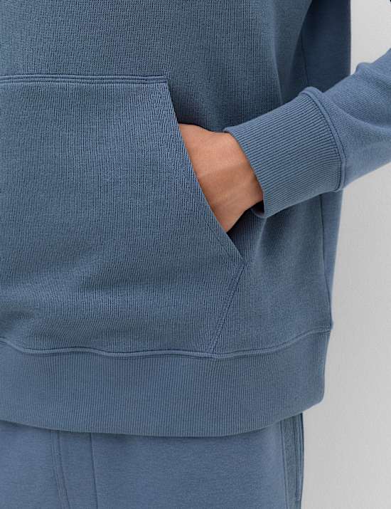 Cotton Rich Ribbed Hoodie