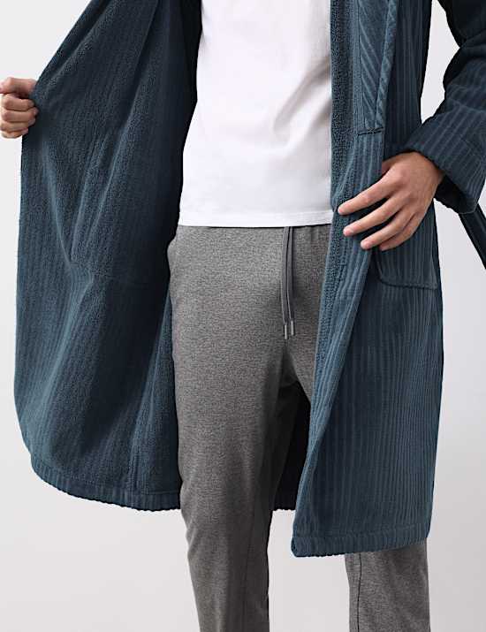 Pure Cotton Burnout Textured Dressing Gown