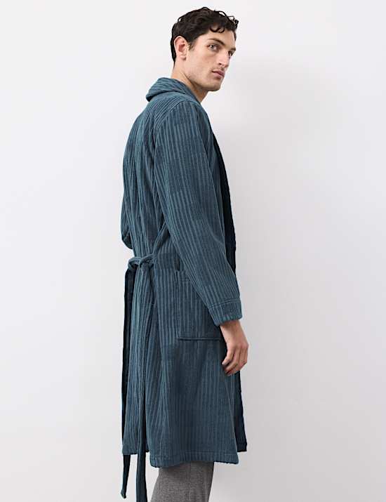 Pure Cotton Burnout Textured Dressing Gown