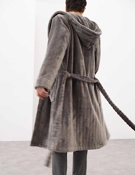 Supersoft Fleece Herringbone Dressing Gown