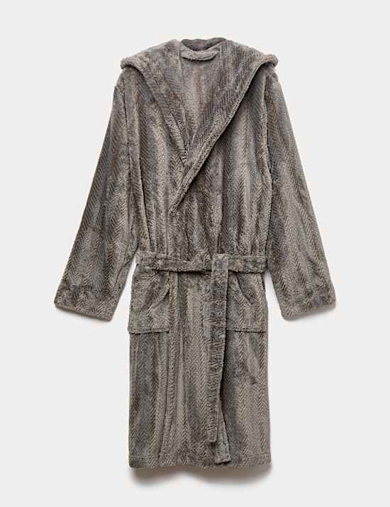 Supersoft Fleece Herringbone Dressing Gown