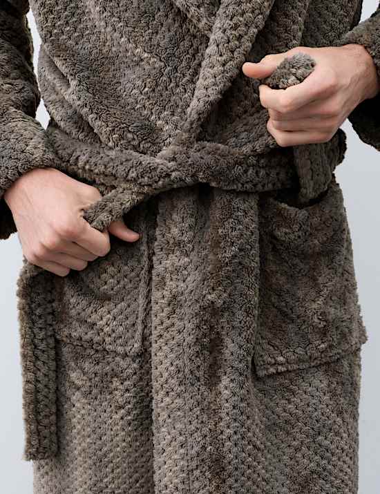 Fleece Textured Dressing Gown