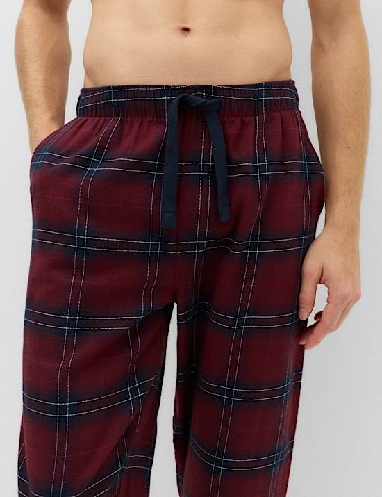 Pure Cotton Checked Joggers