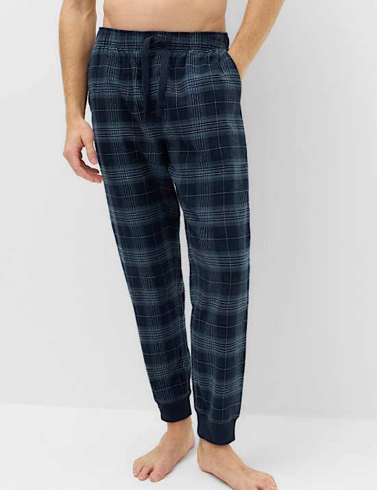 Pure Cotton Checked Jogger