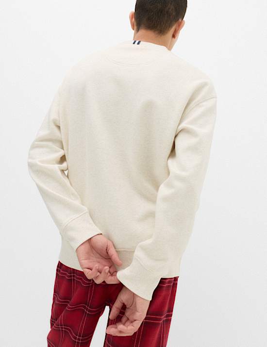 Cotton Rich Graphic Loungewear Sweatshirt