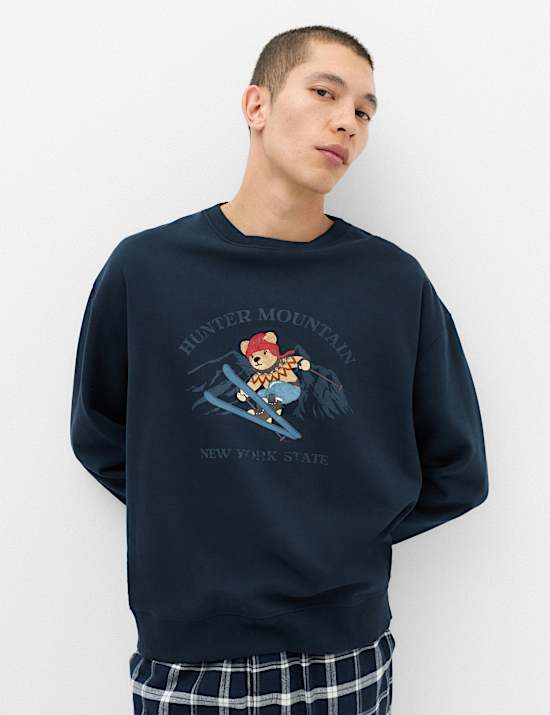 Cotton Rich Spencer Bear&trade; Loungewear Sweatshirt