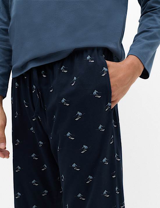 Pure Cotton Ski Print Pyjama Set
