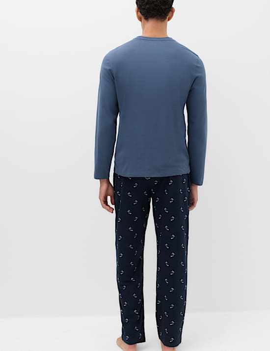 Pure Cotton Ski Print Pyjama Set