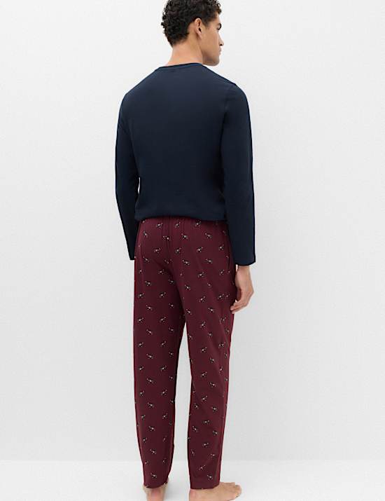 Pure Cotton Sausage Dog Print Pyjama Set