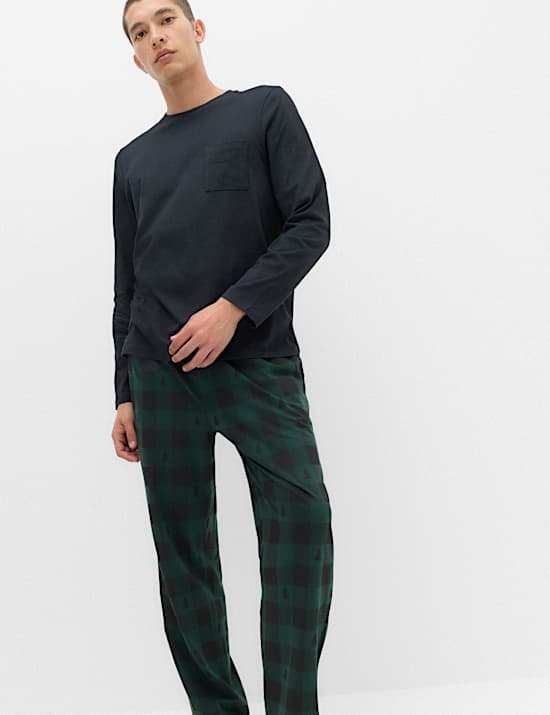 Pure Cotton Checked Pyjama Set