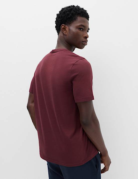 Pure Cotton Ski Badge Graphic T-Shirt
