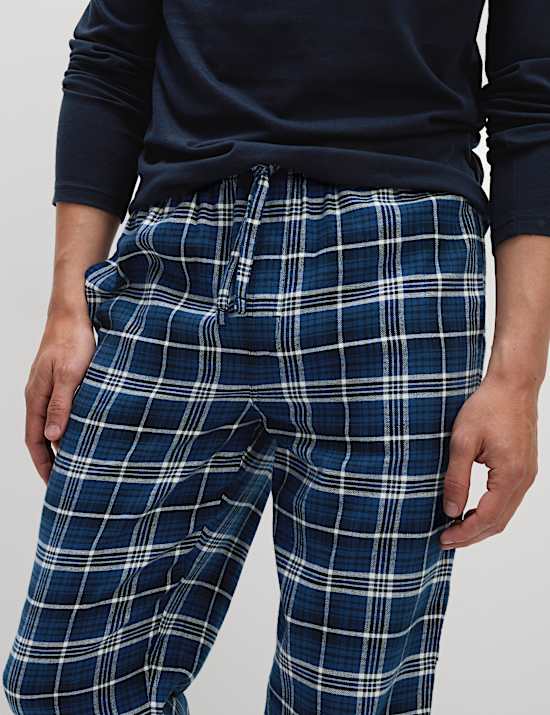 Brushed Cotton Checked Pyjama Set