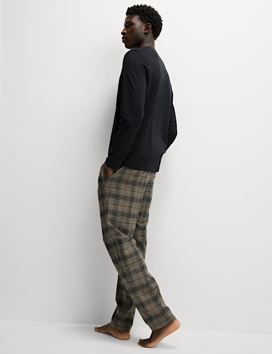 Brushed Cotton Ombre Check Pyjama Set